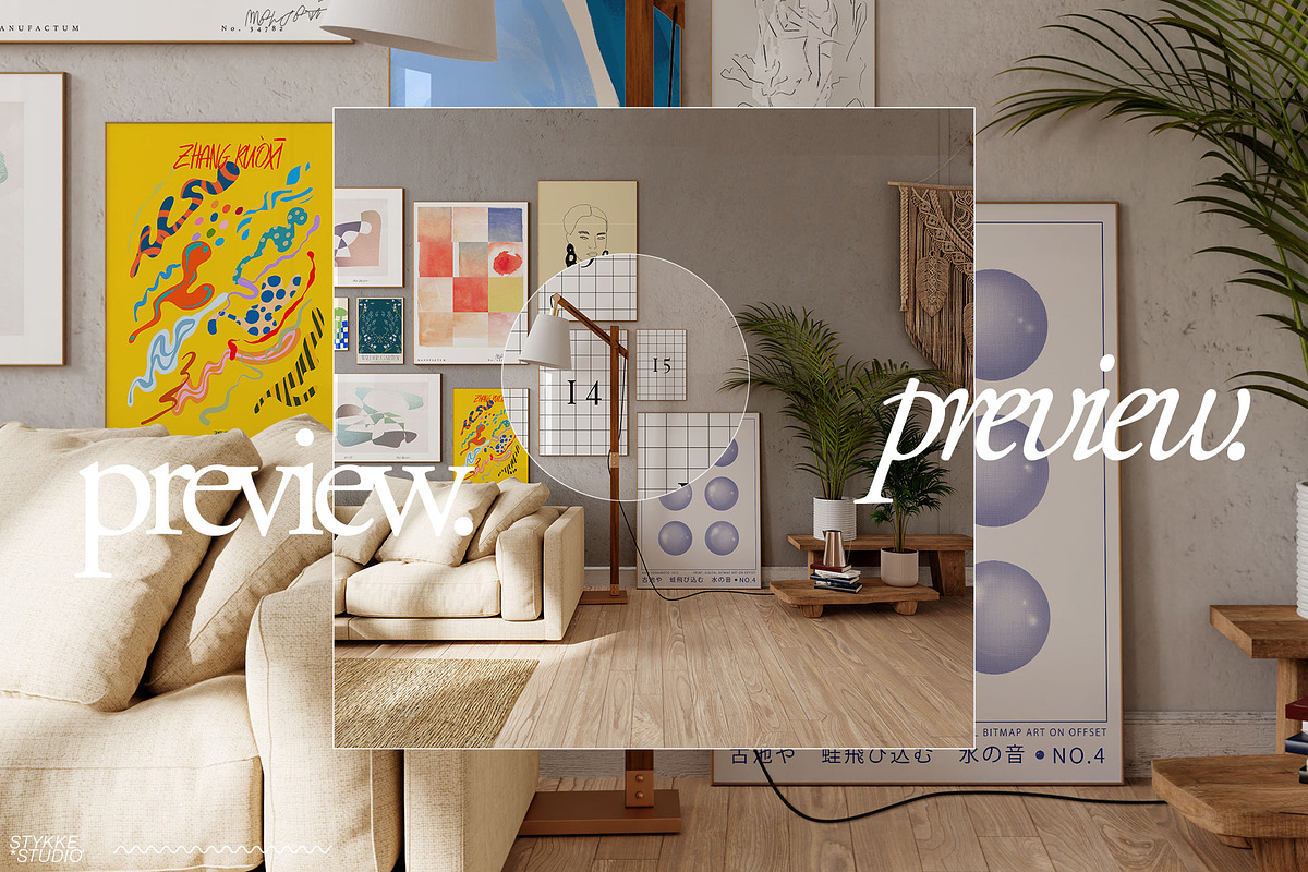 LENIS ROOM Natural Frame Mockup Set, a Household Mockup by Stykke Studio (Photo 46 of 58)