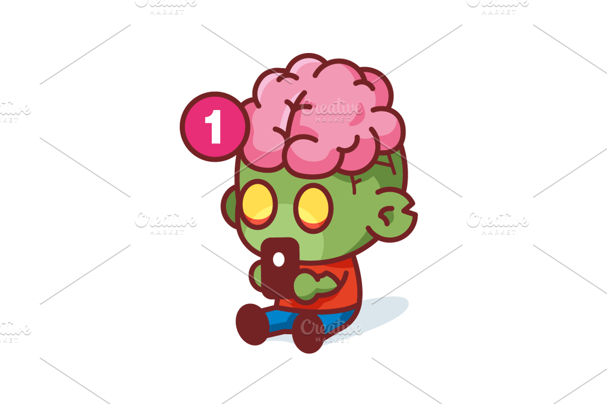 Social Zombie Illustration, a Technology Illustration by Manudesign (Photo 1 of 2)
