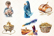Cute Christmas Nativity Clipart Bund, an Illustration by DreamCafeArt (Thumbnail 4 of 6)