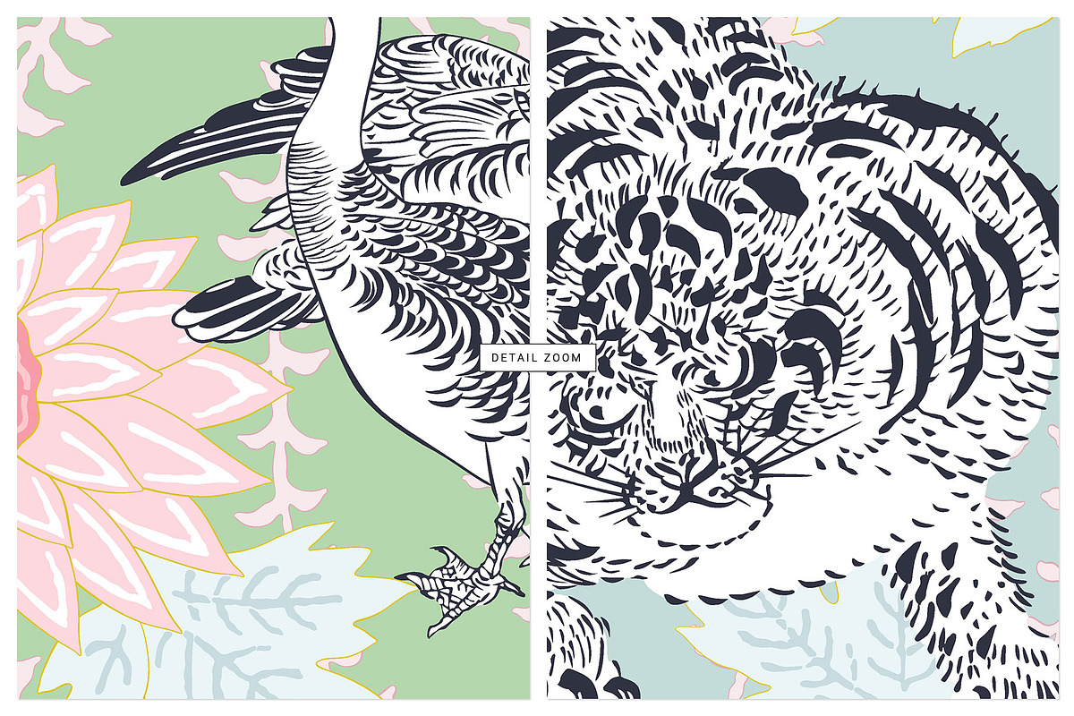 Kento Vector Prints & Motifs, a Pattern Graphic by Pink Linen (Photo 5 of 12)