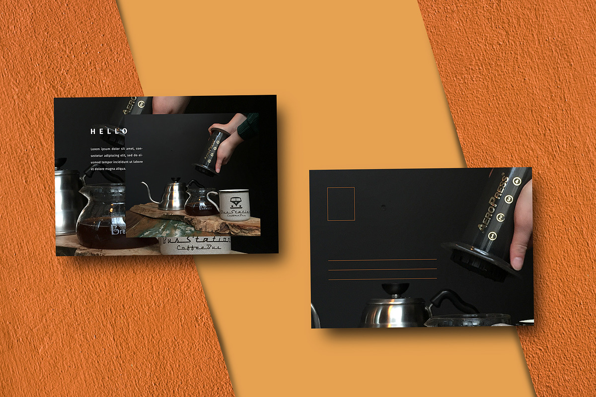 Coffee Postcard, a Card Template by Meknya (Photo 4 of 5)