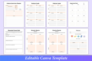 2024 Podcast Planner Canva Template