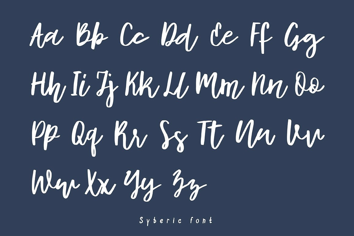 Syberic Script Natural Handdrawn Font preview 2