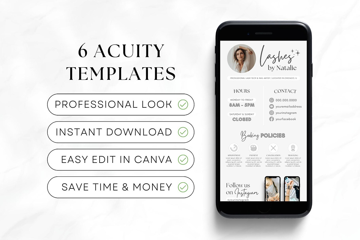 Lash Tech Acuity Scheduling • Canva, a Websites & App Template by OniriqveDesigns (Photo 2 of 8)