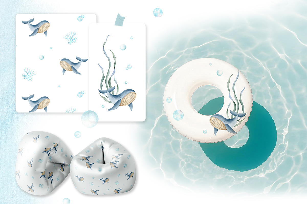 Undersea World Watercolor Clipart, an Animal Illustration by Fedulova Art (Photo 7 of 9)