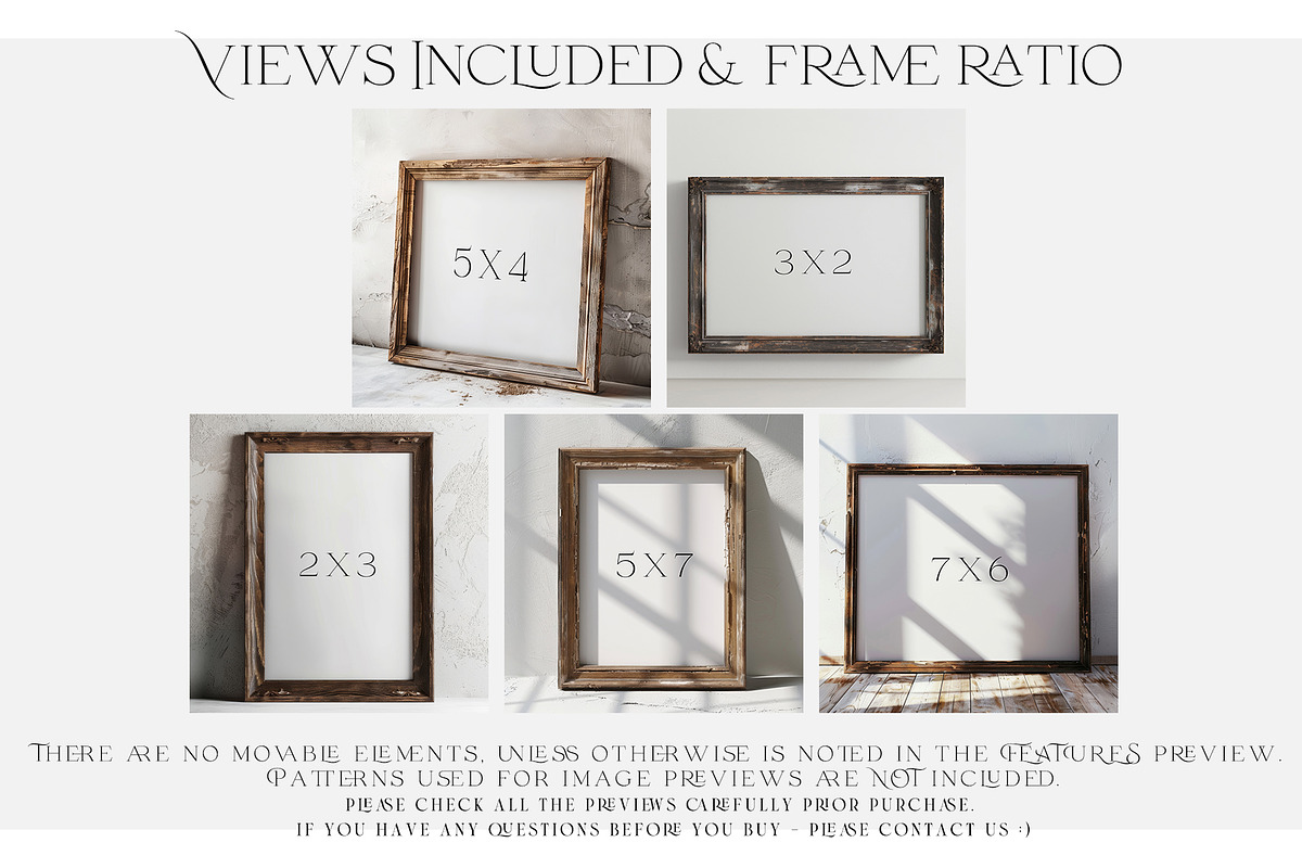 Vintage Frames Mockups Various Sizes, a Household Mockup by mock-ups (Photo 2 of 9)