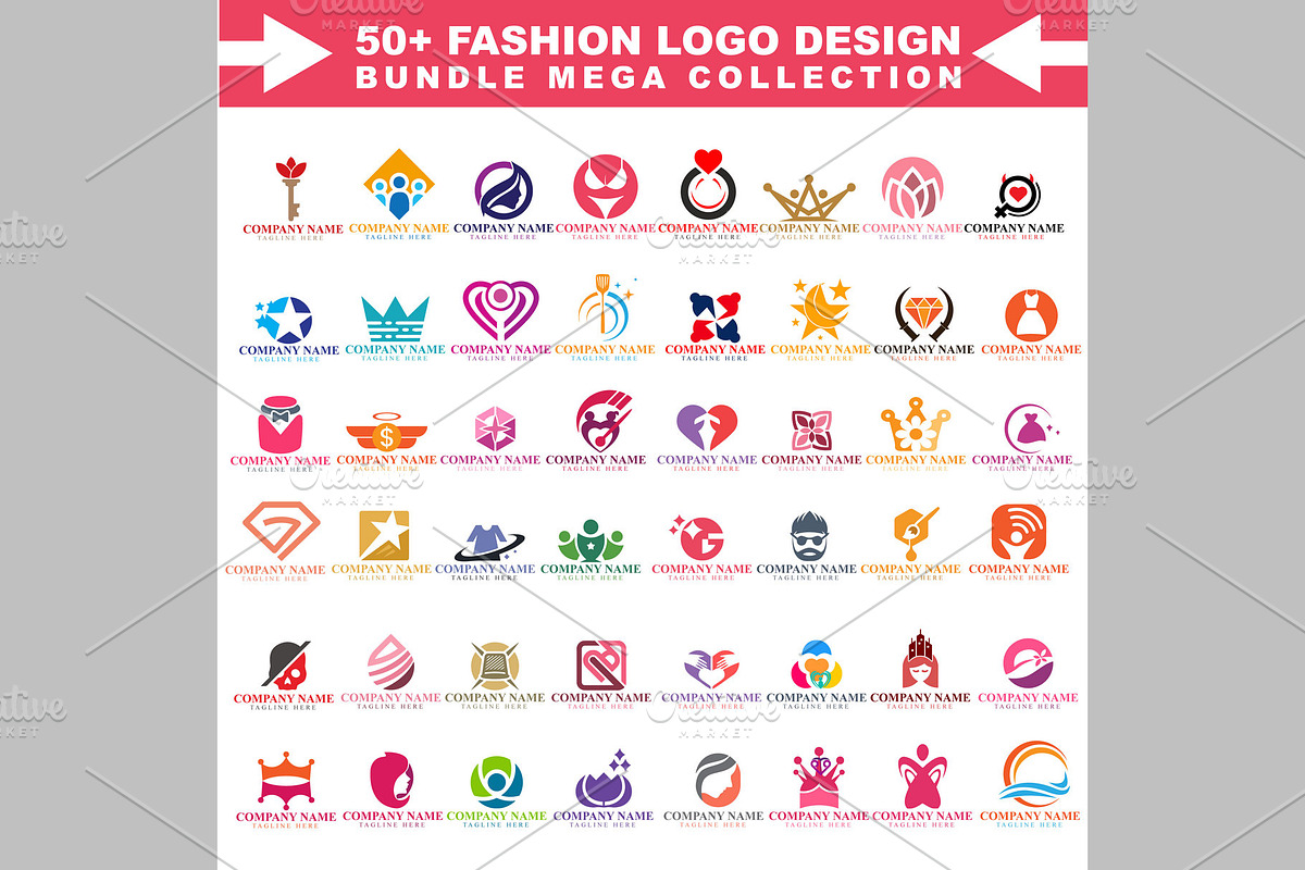 50+ Premium Fashion Logo Bundel, a Branding & Logo Template by ArmanHossen75