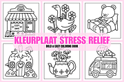 Kleurplaat Stress Relief, a Decorative Illustration by Coco Bloom (Thumbnail 1 of 4)