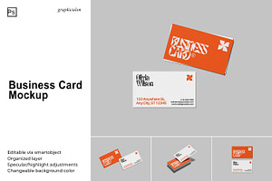 Minimalist Business Card Mockup Set