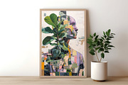 Cubist Floral Portrait Illustration, a Decorative Illustration by Housui Patterns (Thumbnail 14 of 17)