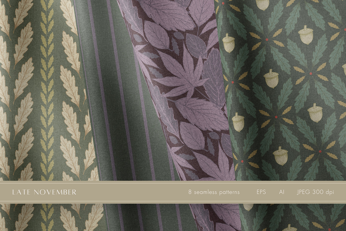 Hand-drawn fall botanical patterns, a Pattern Graphic by Enia Grace (Photo 5 of 12)