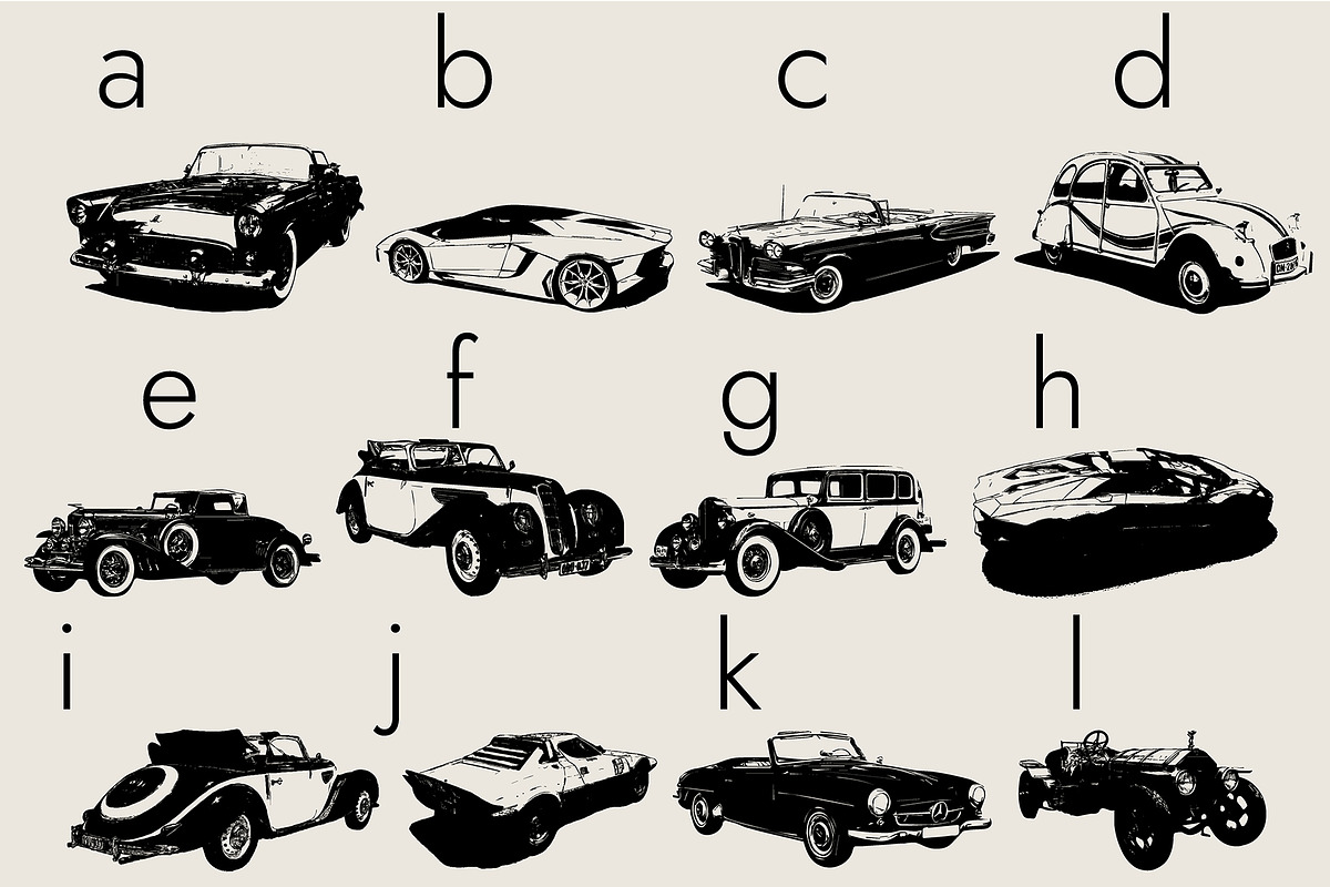 Cars Dingbats Font, a Symbol Font by Minimalartstudio (Photo 4 of 8)