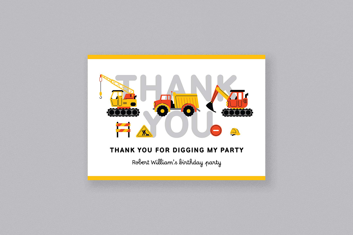 Construction Birthday Invitation, an Invitation Template by Vynetta (Photo 2 of 3)
