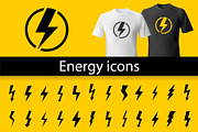 Electro Sign. Energy Lightning Icon., a Solid Icon by Plaid4You (Thumbnail 1 of 5)