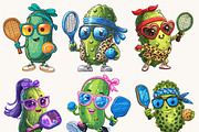 Funny Pickleball Clipart Bundle, an Animal Illustration by Design Scotch (Thumbnail 2 of 8)