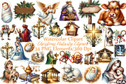 Christmas, Nativity, Clipart, an Illustration by DreamCafeArt (Thumbnail 1 of 7)