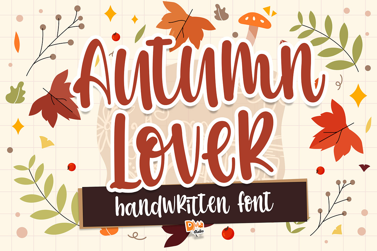 Autumn Lover Font, a Script Font by Dm Studio (Photo 1 of 5)