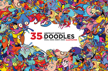 35 Abstract Doodle Illustrations