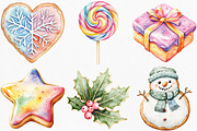 Christmas Pastel Cookie Clipart, an Illustration by Canvas Craft (Thumbnail 3 of 8)