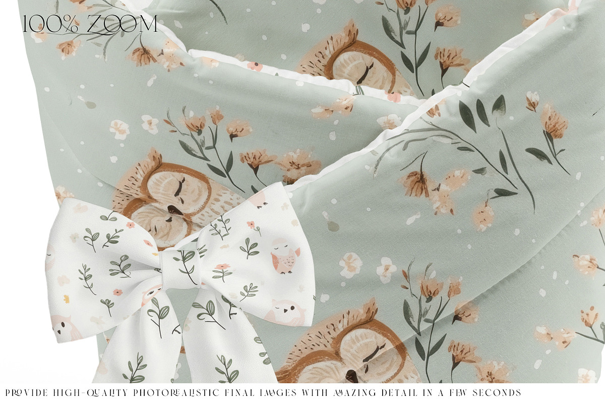 Swaddle Wrap Blankets Minky & Muslin, a Mockup by mock-ups (Photo 5 of 31)