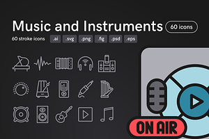 Music and Instruments Icons