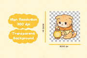 Winter Honey Orange Cat Clipart, an Animal Illustration by Blumensdiary (Thumbnail 3 of 6)