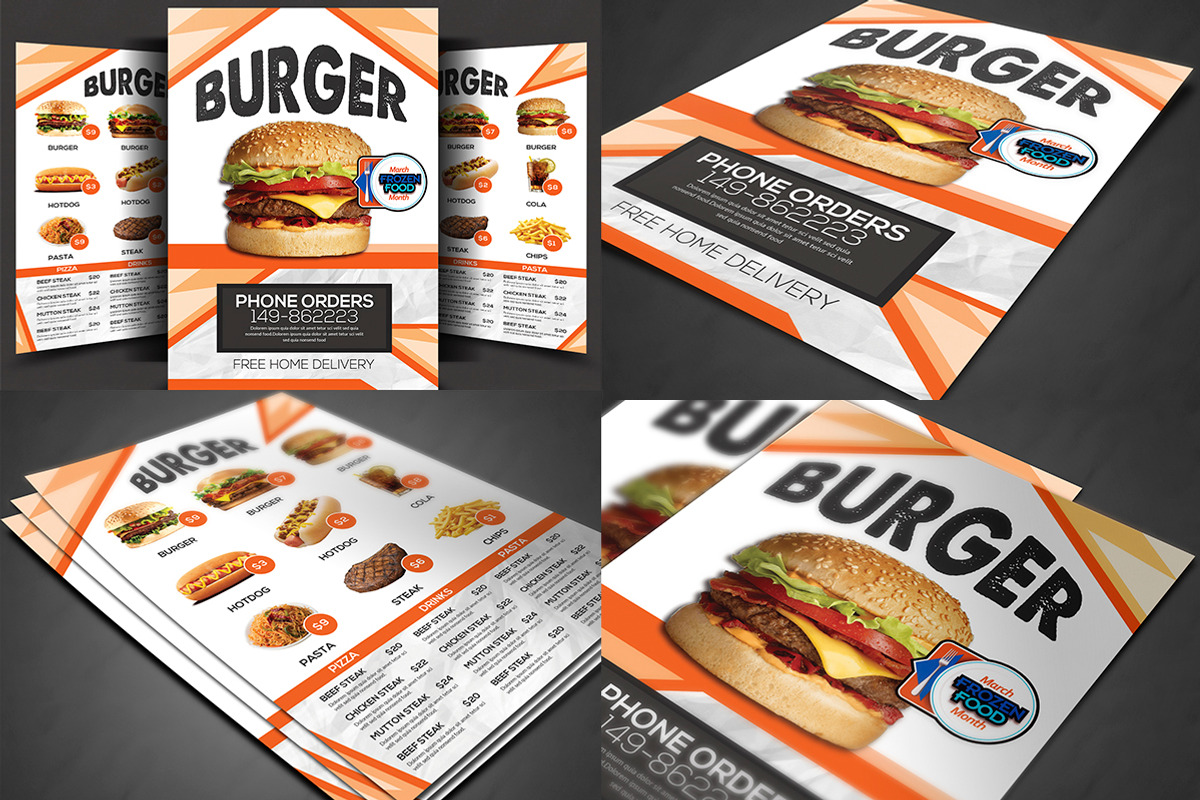 Food Menu Big Bundle, a Flyer Template by AfzaalGraphics (Photo 4 of 22)