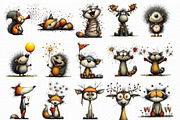 Cute New Year Forest Animals Clipart, an Illustration by Libby Wishes (Thumbnail 4 of 7)