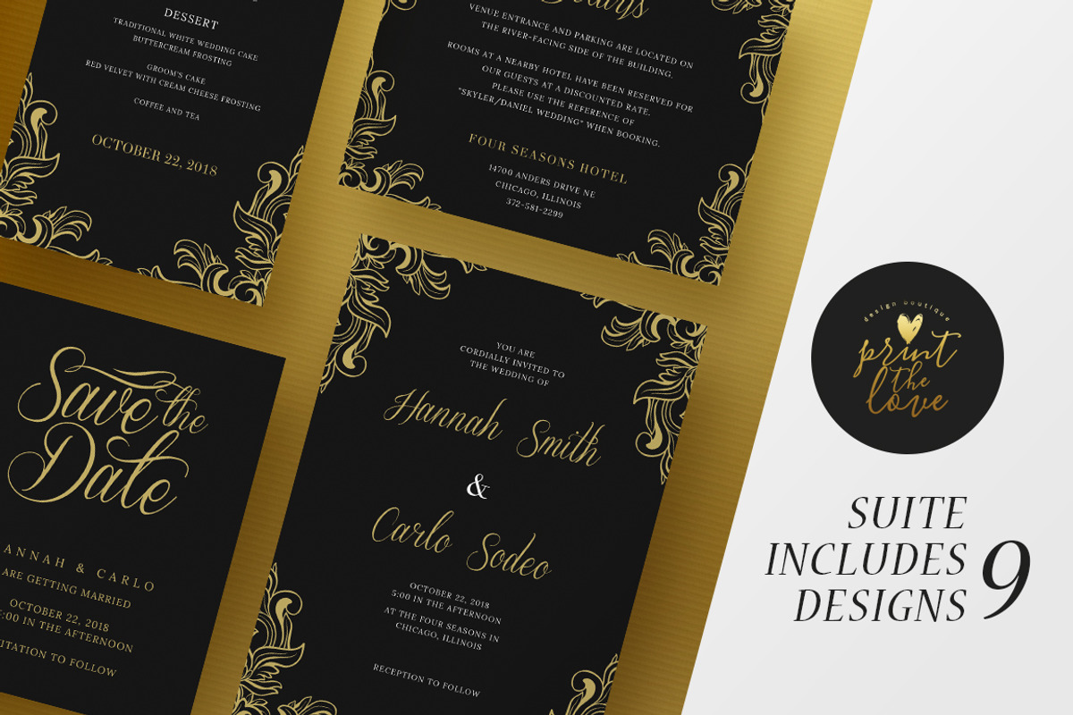 Wedding Invitation Suite - Hannah, an Invitation Template by Print The Love Boutique (Photo 1 of 4)