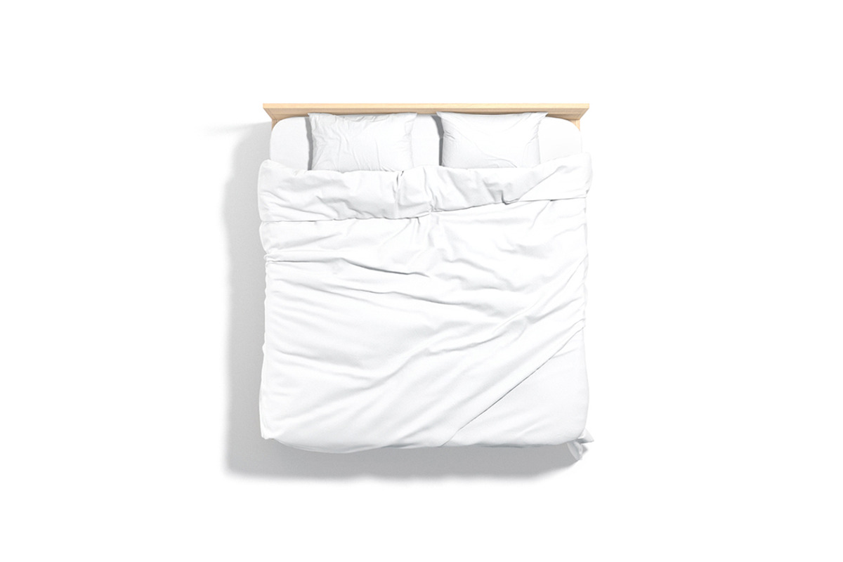 White Wooden Double Bed 3D Model, an Object 3D Model by rebrandy (Photo 6 of 10)