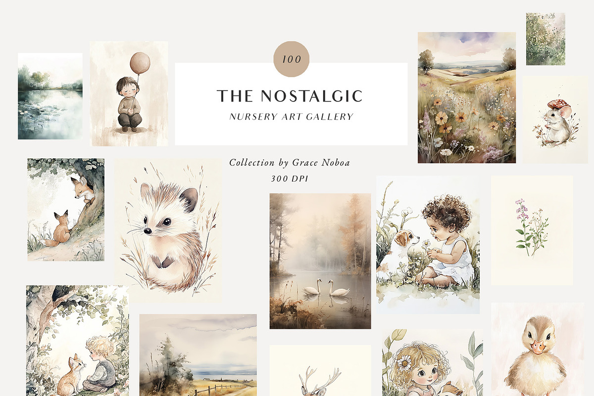 Nursery home and room print gallery, a Background Graphic by Grace Noboa Illustrations (Photo 2 of 16)