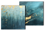 Teal and Gold Glitter Ink Textures, an Illustration by OK Design (Thumbnail 3 of 3)