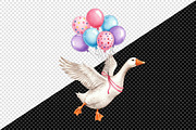 Watercolor Baby Goose Birthday Png, an Illustration by Creative Art (Thumbnail 3 of 7)