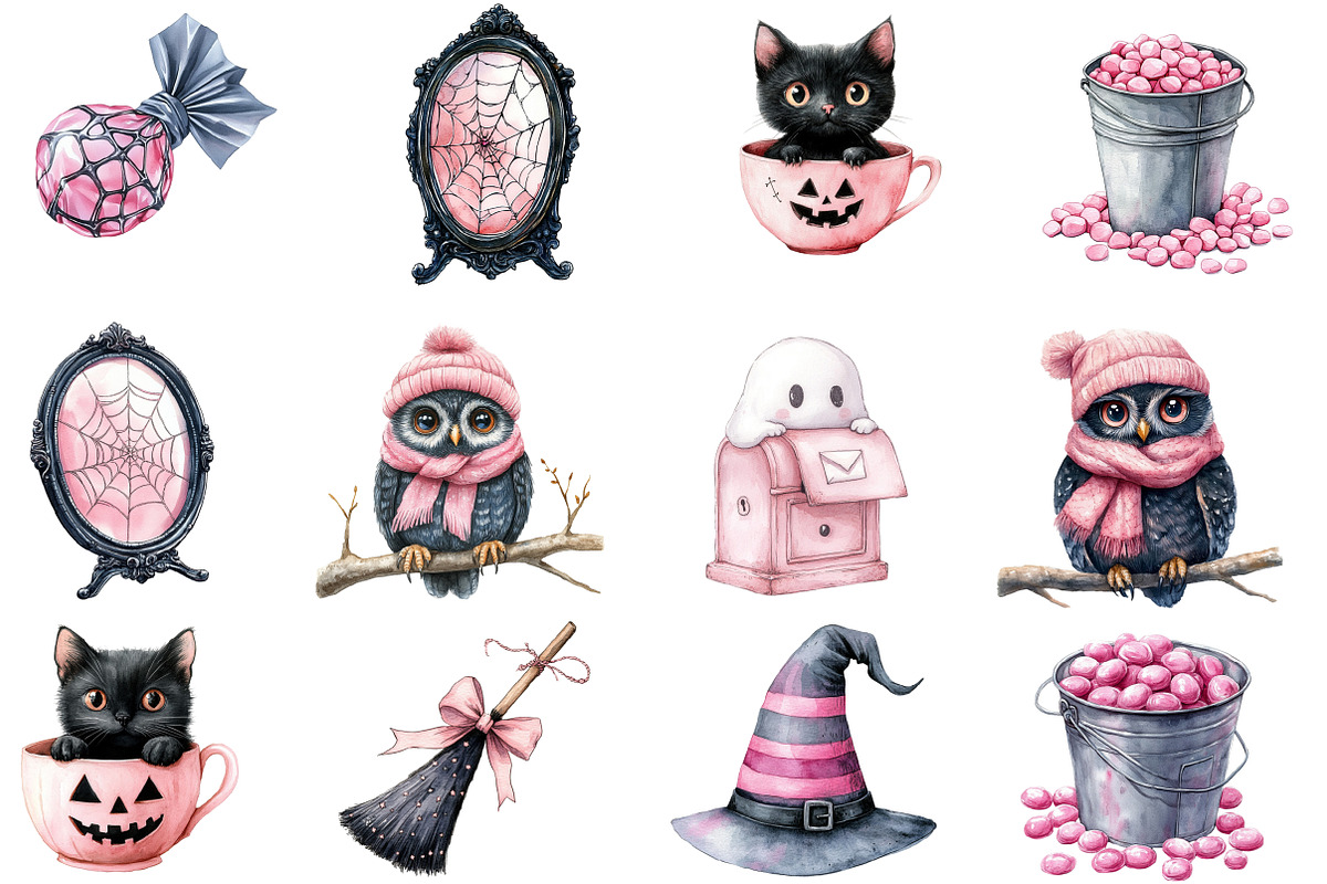 Halloween Clipart. Cute Halloween, an Illustration by Designworld (Photo 2 of 5)
