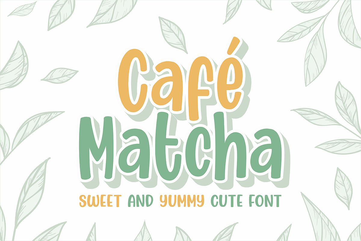 Cafe Matcha, a Font by Orenari (Photo 1 of 7)