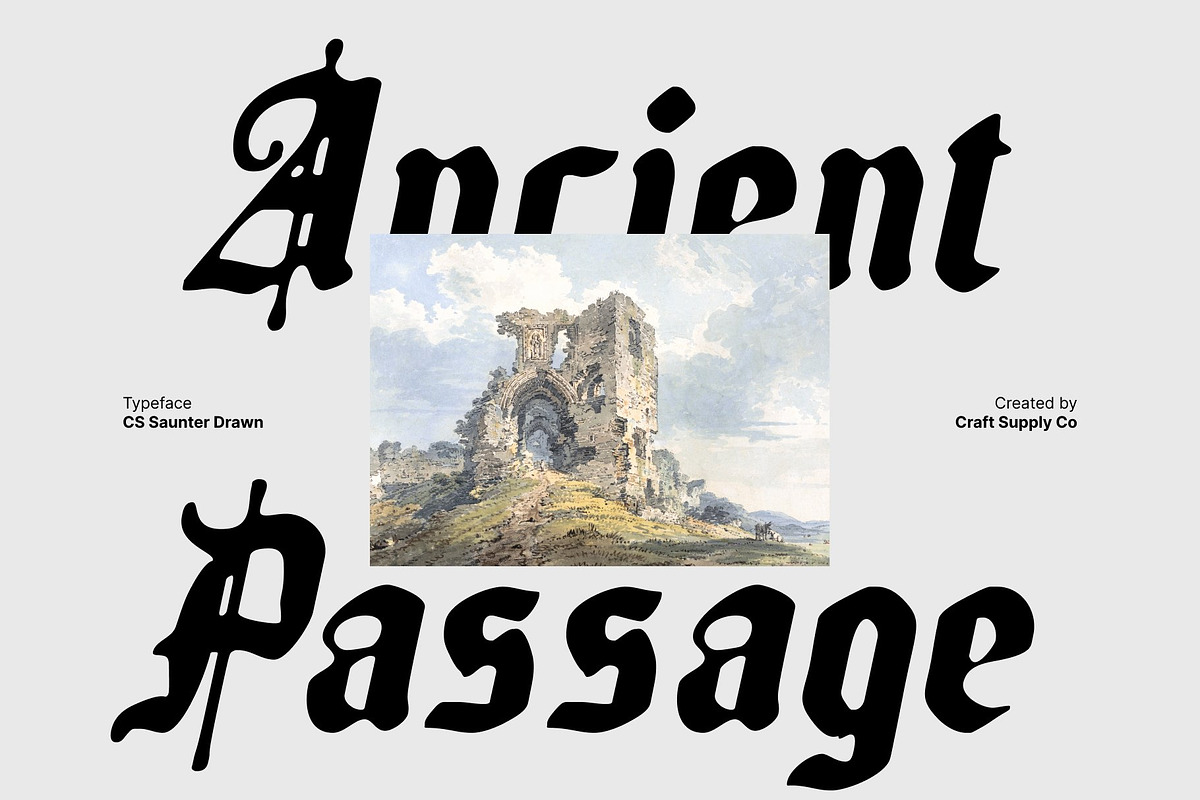 CS Saunter Drawn, a Blackletter Font by Craft Supply Co. (Photo 6 of 8)
