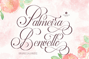 Palmeira Benvello Calligraphy, a Script Font by Denustudios (Thumbnail 1 of 12)