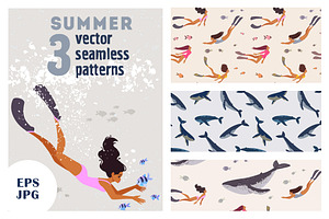 Seamless pattern swim