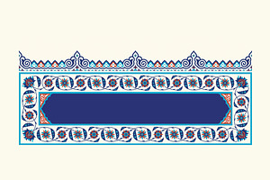 Ottoman Floral Frame, a Card Template by Azat1976
