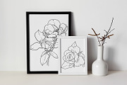Roses - outline clipart, a Decorative Illustration by ViktoriArt (Thumbnail 3 of 4)