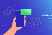 Mobile banking financial app, a Finance Illustration by Julia Tim (Thumbnail 2 of 5)