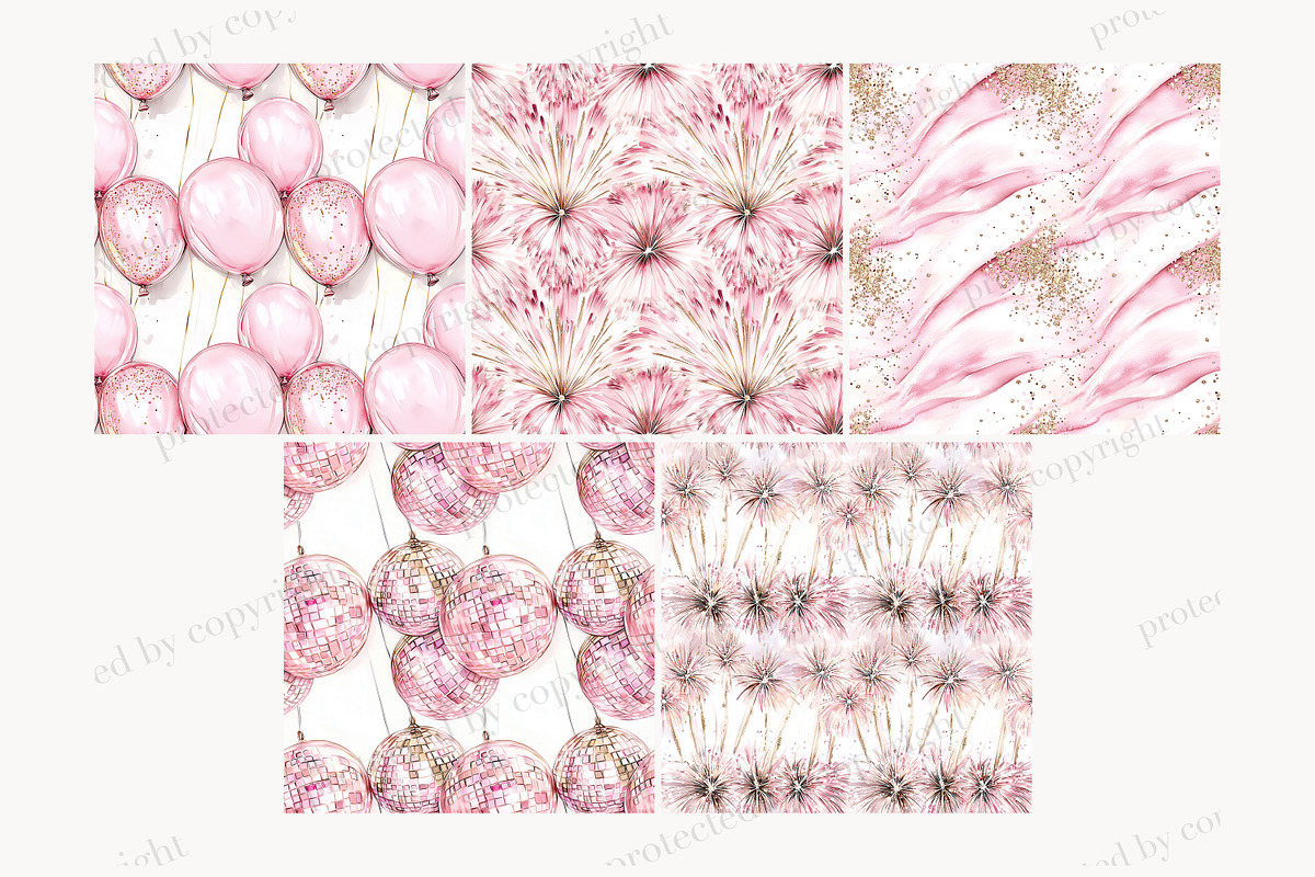 New Year Seamless Pattern, a Pattern Graphic by GlamArtZhanna (Photo 4 of 4)