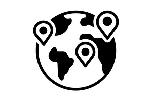 Geographical geological solid icon, a Solid Icon by Creative priyanka