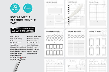 Social Media Planner, a Stationery Template by Amit Debnath