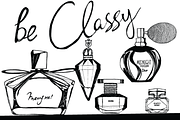 Perfumes bottle set collection, an Illustration by mollyli.ai (Thumbnail 1 of 4)