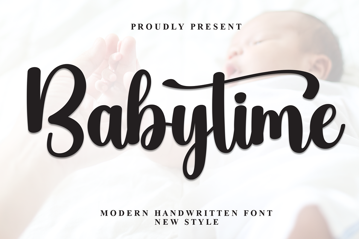 Babytime | Script Font, a Handwritten Font by Scratchones (Photo 1 of 9)