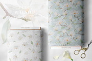 Watercolor White Magnolia Mijelo, a Pattern Graphic by Alisa Fimen Design (Thumbnail 3 of 12)