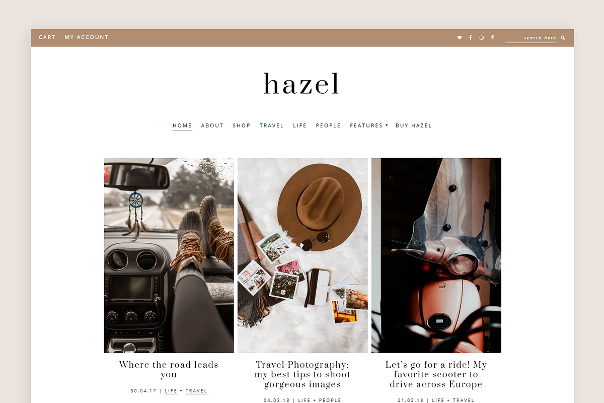 Hazel Theme • Genesis Child Theme, a WordPress Template by Code + Coconut (Photo 1 of 7)
