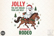 Jolly Rodeo Cowboy Christmas PNG, an Illustration by Libby Wishes (Thumbnail 1 of 6)