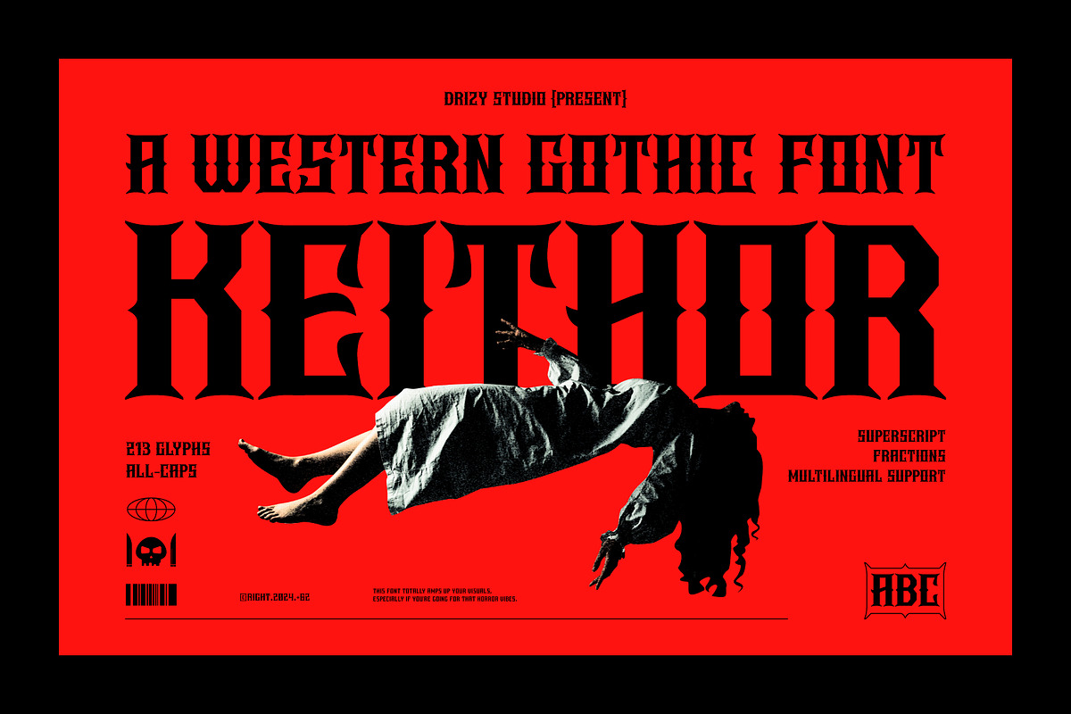 Keithor – Western Gothic Font, a Blackletter Font by Drizy (Photo 1 of 10)